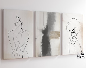 Afro-amerikanische Kunst Moderne Linie Zeichnung Set von 3 Drucke Akt Linie Zeichnung Eine Linie Zeichnung Abstrakte Skizze Weibliche Linie Kunst Schwarze Frau Kunst