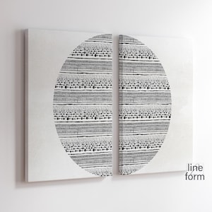 Minimal Neutral Modern Abstract Set of 2 Circle Neutral Nordic Prints Simple Abstract Art Modern Minimalist Abstract Art Modern Minimal Art