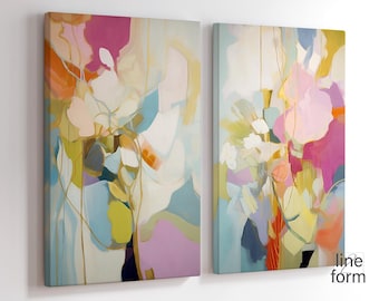 Colorful Abstract Art Print Set: Modern Wall Decor (Digital Download)