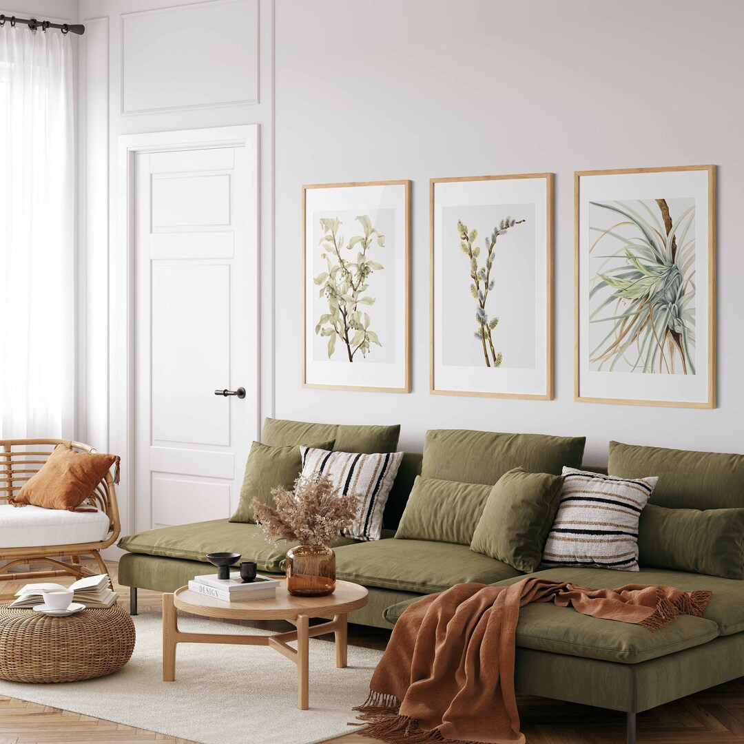 Botanical Prints Gallery Wall Art Set of 3 Floral Botanical Prints Wild ...