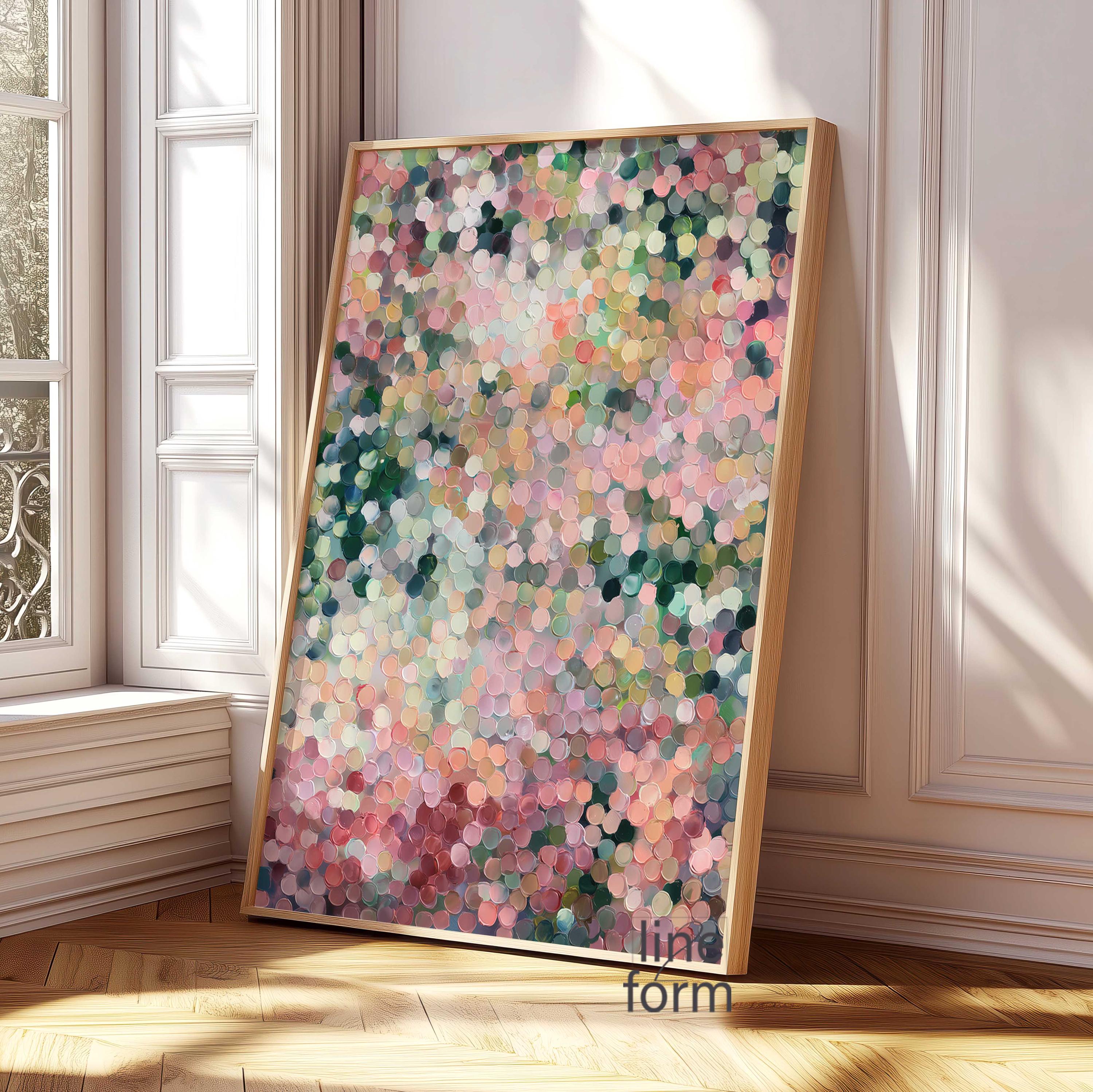 Colorful Abstract Wall Art Set of 2: Modern Multicolor Dotted Prints - Etsy