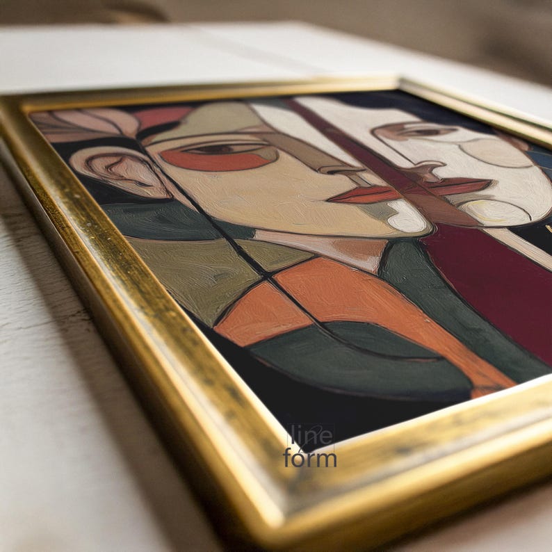 Minimalist Abstract Face Art Print: Modern Female Oil Painting - Etsy