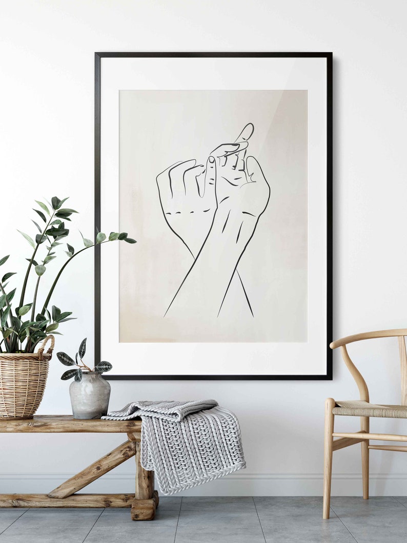 Hands Line Drawing One Line Art One Line Drawing Hands - Etsy
