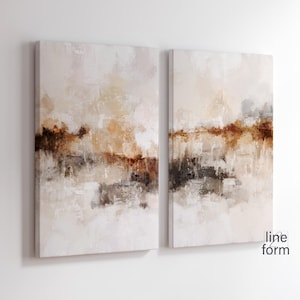 Modernes strukturiertes abstraktes 2er-Set, Neutrales Kunstdruck-Set, 2 abstrakte Drucke, moderne Wandkunst, druckbares abstraktes Bild, moderne abstrakte Kunst