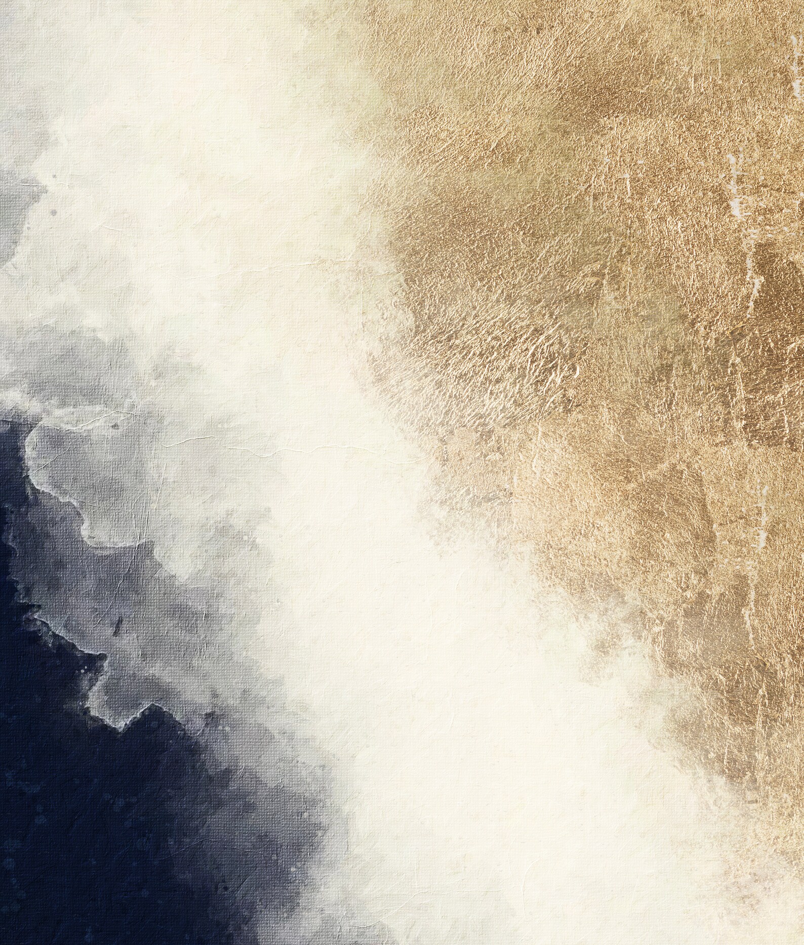 Navy Blue Gold Abstract Wall Art Set of 3 Prints Downloadable Etsy