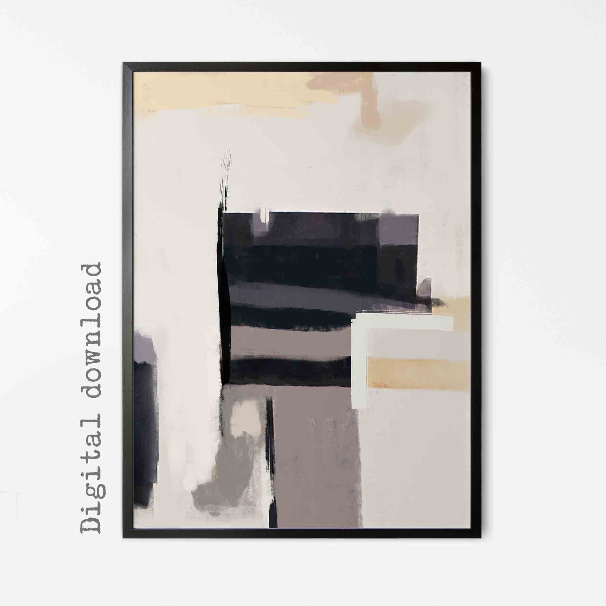 Abstract Wall Art Neutral Tones Modern Abstract Gallery Wall Etsy