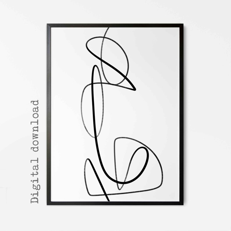 Modern Abstract Prints Set of 5 Neutral Gallery Wall Art Etsy