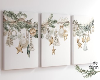Nordic Christmas Prints Gallery Set of 3 Neutral Christmas Art Large Christmas Nordic Prints Downloadable Christmas Print Xmas Printable Art