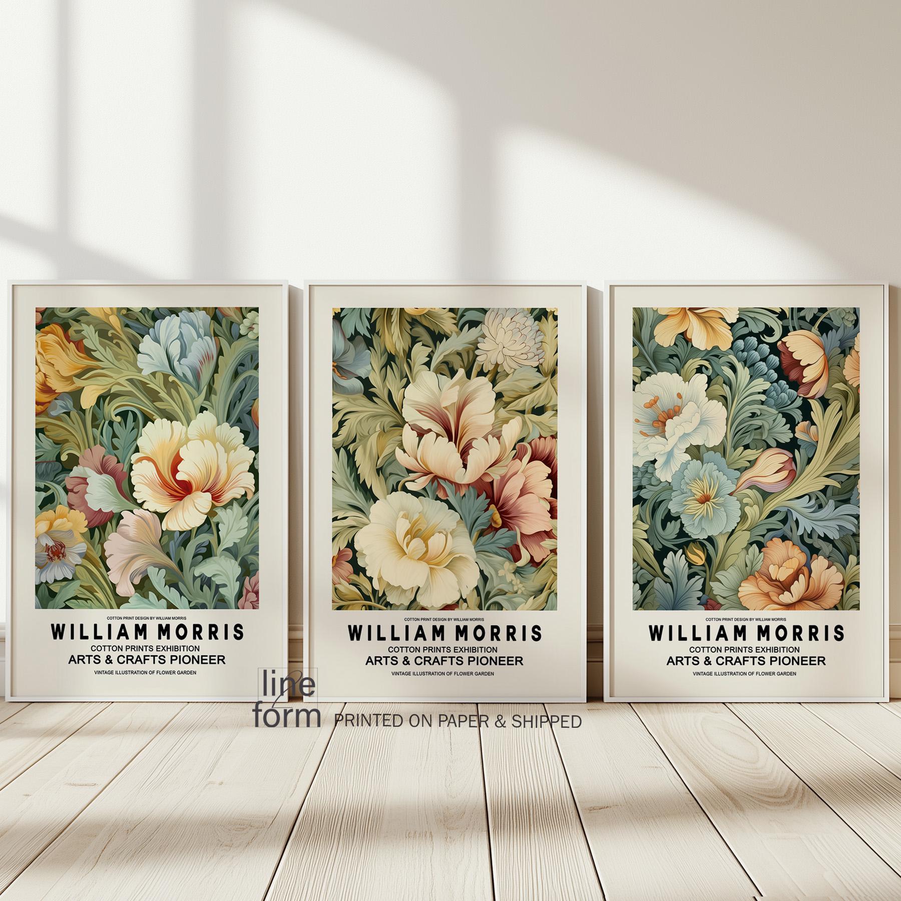 William Morris Poster Set of 3: Botanical Art Nouveau Prints - Etsy