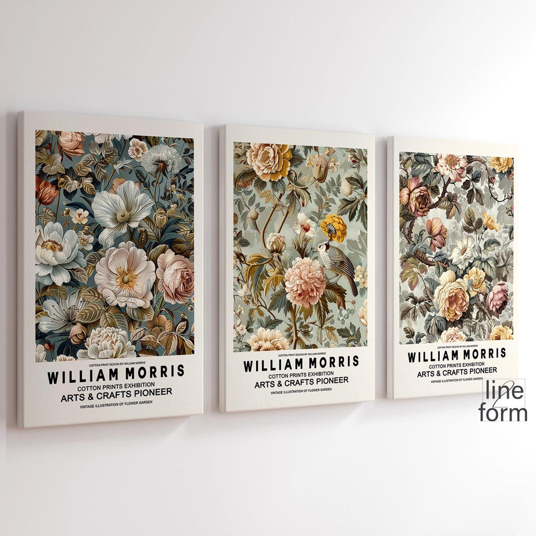 William Morris Print Set: Floral Art Nouveau Exhibition Posters ...