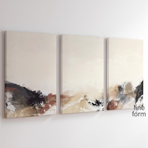 Neutral Abstract Art Gallery Wall Art Set of 3 Beige Abstract Art Nordic Prints Simple Abstract Art Modern Abstract Art Modern Minimal Art