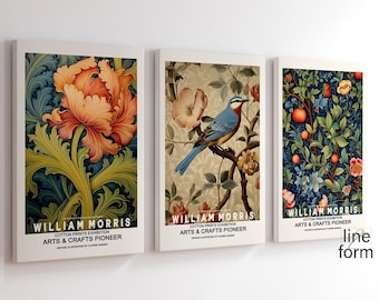 William Morris Print Set: Botanical Art Nouveau Posters (Digital Download)