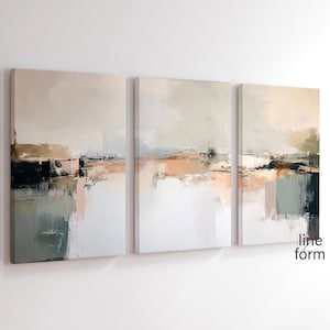 Neutral Abstract Art Print Set: Modern Nordic Gallery Wall (Digital Download)