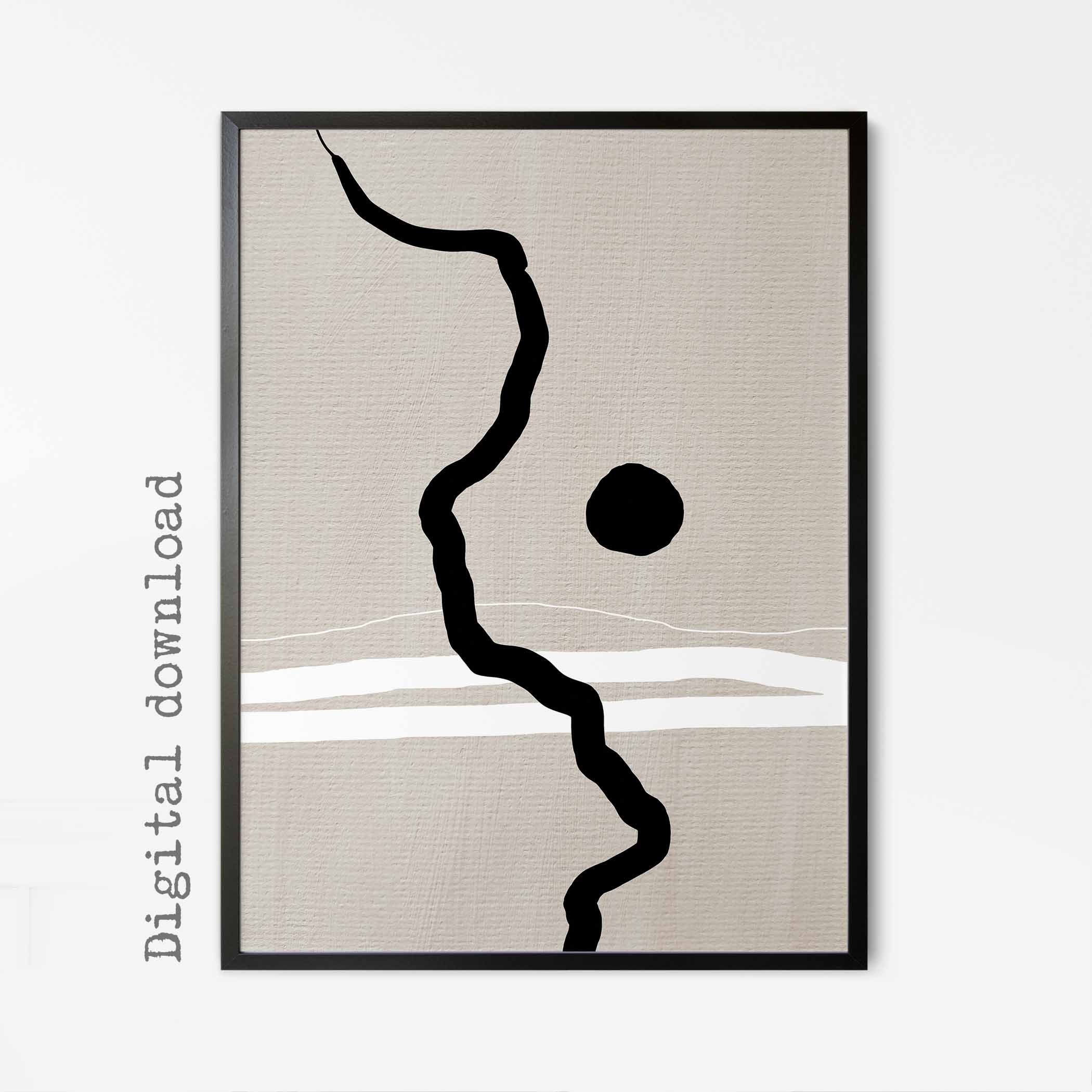Abstract Minimal Nordic Prints Gallery Wall Art Set of 3 Etsy