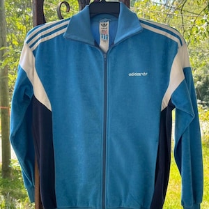 Retro Adidas Velour Track Jacket: 80s Hip Hop Style - Small - Etsy