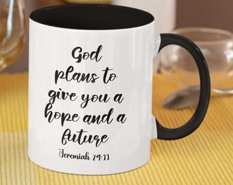 Jeremiah 29:11 Bible Verse Coffee Mug, Christian Gift
