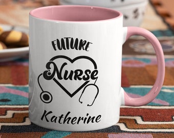 Personalized Future Nurse Coffee Mug, Nursing Student Gift