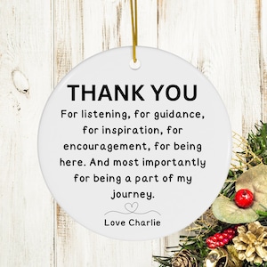 Thank You Ornament, Thank You Keepsake, Personalized Thank You Gift, To Say Thank You, Ceramic Keepsake, Thank You Present, Gift For Friend