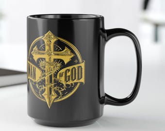 Man Of God Coffee Mug: Christian Dad Gift, Faith Based Religious Men Drinkware, Pastor Appreciation, Fathers Day