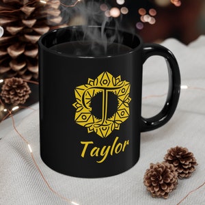 Personalized Monogram Coffee Mug: Custom Initial Mug, Gift for Mom or Dad
