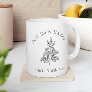 Personalised Ceramic Coffee Mug – Gardening Gift, Vintage Style, Mum Gardener Friend
