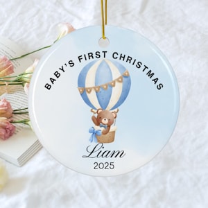 Personalized Baby&#39;s First Christmas Ornament: Ceramic Keepsake