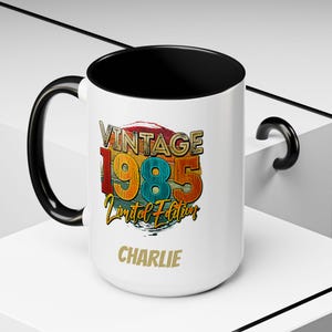 Personalized 40th Birthday Gift, Vintage 1985 Birthday Mug, For Him, 40th Birthday Gifts For Women,40th Birthday Mug, Since 1985 Gift For 40