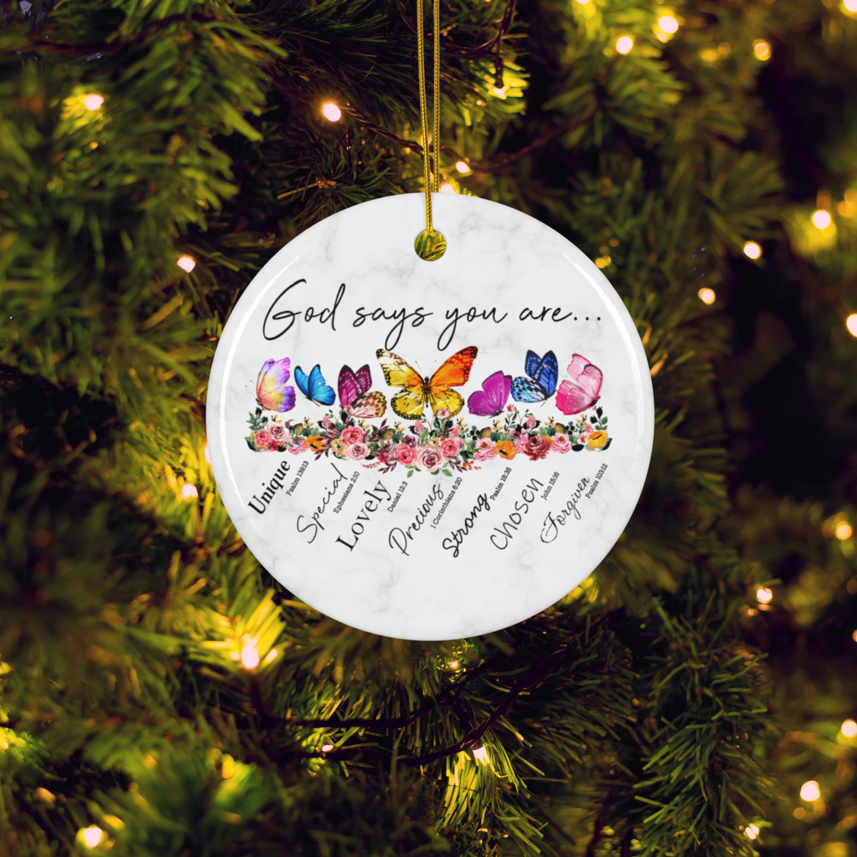 Christian Christmas Ornament: Bible Verse Keepsake Bauble - Etsy