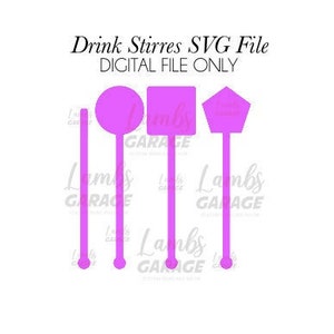 Drink Stirrers Template SVG| Stir Sticks| Custom Stir Sticks| Glowforge Laser Cut File| Lightburn File| Digital| Acrylic Drink Stirrer