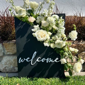 Welkom Floral Box Sign Laser SVG Cut File, DIY Wedding Bridal Event, Wood Floral Welcome Box Decor, Laser Cut, Op maat gemaakt welkomstbord