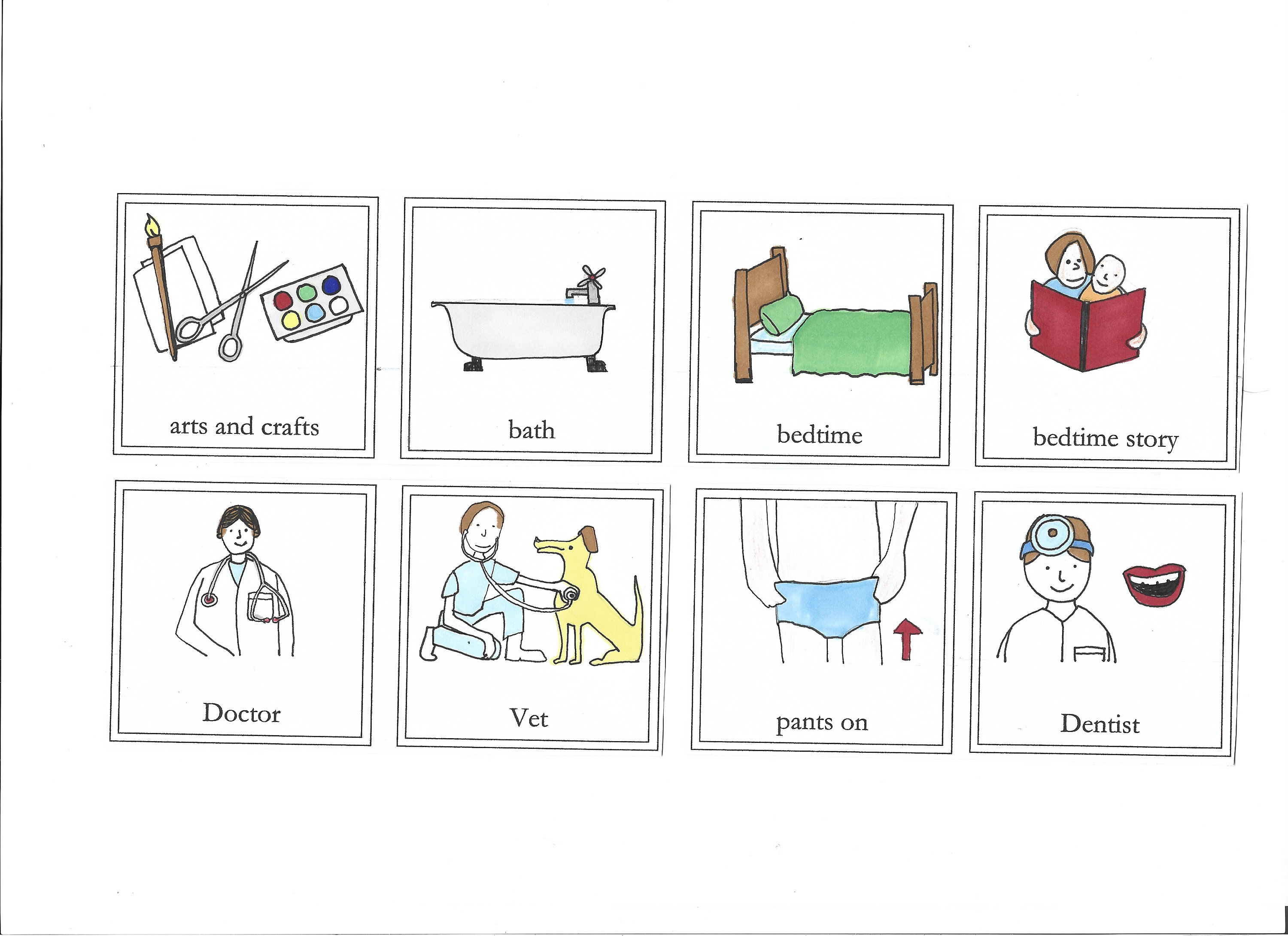 Autism Pecs Now and Next Hand Drawn Special Needs PDF - Etsy