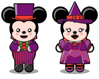 Mickey And Minnie Halloween 5.5"X5.5" Sticker Sheet