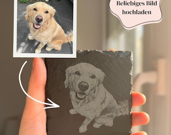 Posavasos de pizarra personalizados con foto