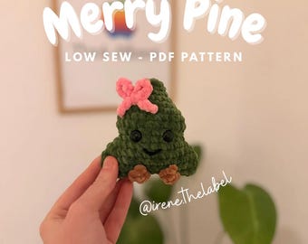 Patrón de ganchillo Merry Pine Mini Christmas Friend: patrón de amigurumi de invierno rápido, fácil y con pocas costuras (solo en PDF).