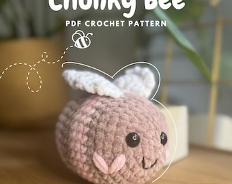 Patrón de ganchillo “Abeja Gordita” / Instrucciones de amigurumi para principiantes en formato PDF descargable en alemán e inglés
