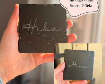 Posavasos de pizarra personalizados con texto