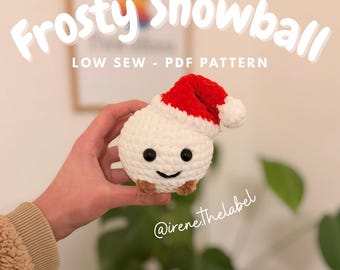 Patrón de ganchillo para mini amigurumi navideño "Bola de Nieve Helada" - patrón de amigurumi de invierno rápido, fácil y con pocas costuras - solo en PDF