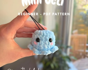 Patrón de ganchillo “Mini Octi” / Instrucciones de amigurumi para principiantes en formato PDF descargable en alemán e inglés.
