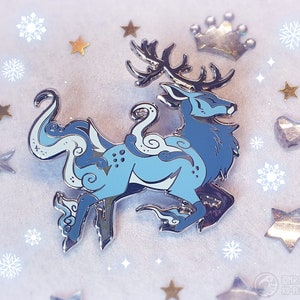 Silver Deer - HARD ENAMEL PIN: "Forest Spirit"