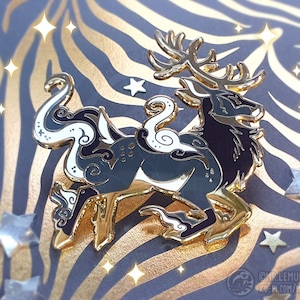 Gold Deer - HARD ENAMEL PIN: "Night Walker"