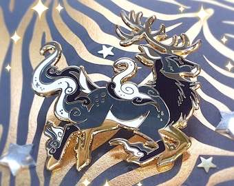 Gold Deer - HARD ENAMEL PIN: "Night Walker"