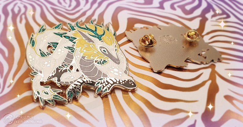 Light Dragon HARD ENAMEL PIN: Celestial Princess image 7