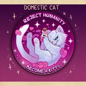 Lemur, Hyena, Cat & Dog BADGE / MAGNET Fantasy Transformation Potion