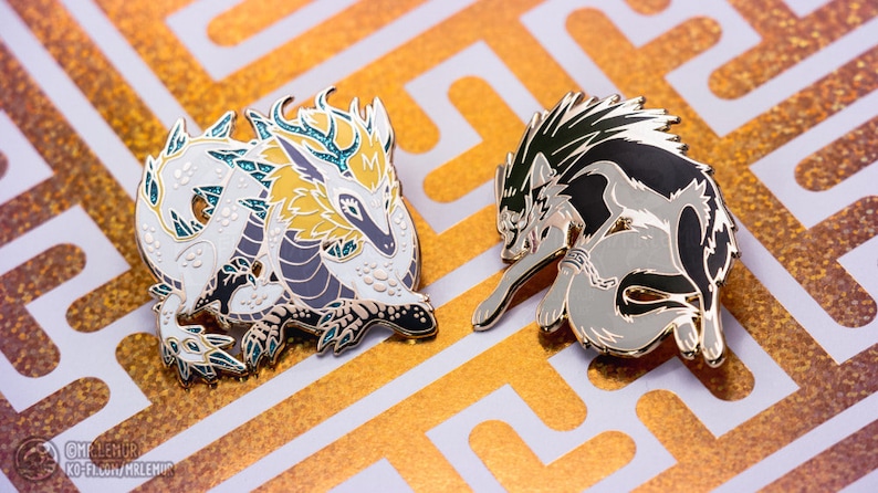 Light Dragon HARD ENAMEL PIN: Celestial Princess image 8