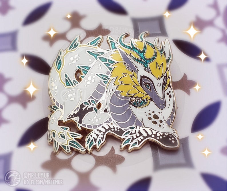 Light Dragon HARD ENAMEL PIN: Celestial Princess image 2