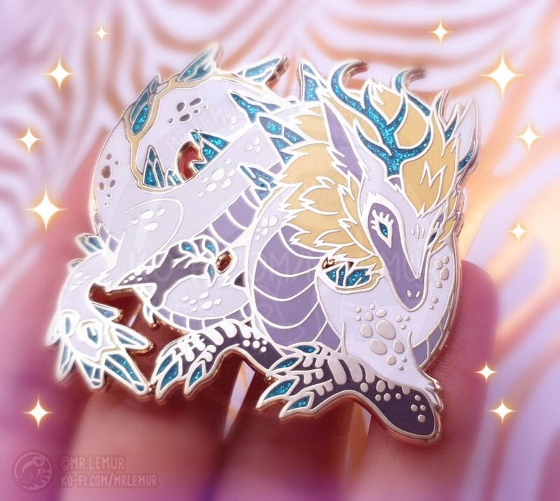 Light Dragon HARD ENAMEL PIN: Celestial Princess image 3