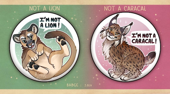 i'm Not A..” BADGES: Puma & Lynx - Etsy
