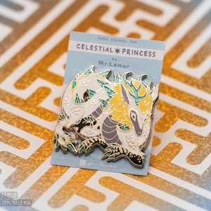 Light Dragon HARD ENAMEL PIN: Celestial Princess image 4