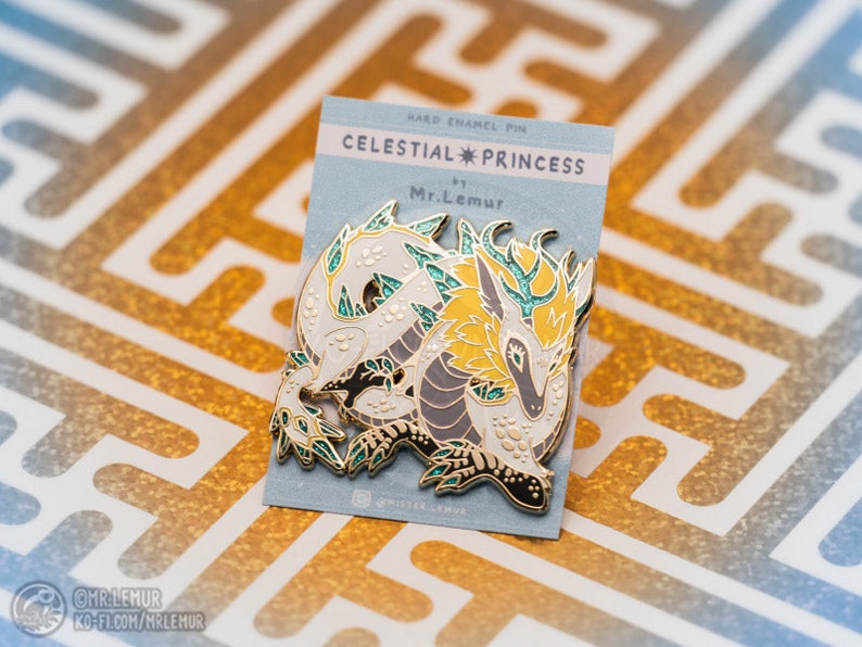 Light Dragon HARD ENAMEL PIN: Celestial Princess image 4