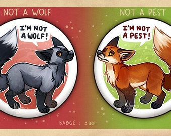 BADGES "I'm not a..": Silver Fox & Red Fox